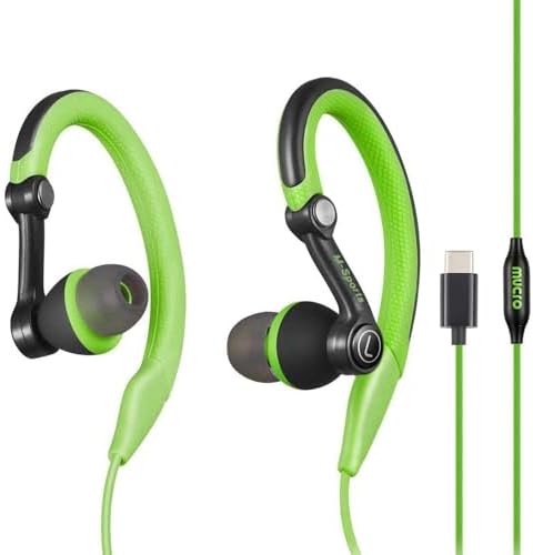 Sweatproof Wired Earbuds with Over-Ear Hooks – High-Performance Sport Headphones for Gym, Running & Jogging – 3.5 mm Jack Compatible – Enhanced Sound Quality & Secure Fit for Active Lifestyles