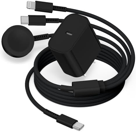 Premium 5 W Fast Charging USB C Cable for Apple Watch – 6 ft Magnetic Charger, MFi Certified, Compatible with Series SE2/8/7 & All Sizes 38 mm to 45 mm – Reliable & Efficient Power Solution for On-the-Go Users