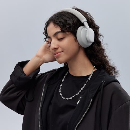 Discover the Ultimate Audio Escape with FINGERTIME’s Bluetooth 5.3 Over-Ear Headphones – Advanced Active Noise Cancelling, Unmatched 40-Hour Playtime, and Luxurious Comfort in a Sleek Grey Finish for Effortless Audio Bliss and Flawless Connectivity