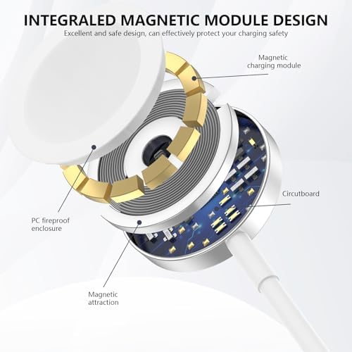 Ultimate USB-C Fast Charger for Apple Watch – MFi Certified 6 FT Magnetic Cable for Unmatched Convenience | Compatible with All Series Including SE/9/8/7/6/5/4/3/2/1 | Enhanced Power Delivery & Durable Design for Active Users