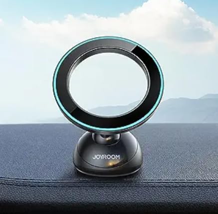 JOYROOM Mag Safe Car Mount – Ultra-Durable All-Metal Magnetic Phone Holder for i Phone 13/14/15/16 – 360° Rotatable Dashboard & Windshield Mount for Safe, Hands-Free Navigation and Calls