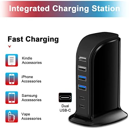 Elevate Your Charging Game with Upoy’s Ultimate USB Power Hub: Multi-Device Charging Station with 5 ft Extension Cord for i Phones, Tablets, and Earbuds – Fast, Efficient Power Adapter for Home and Office Use with Advanced Safety Features