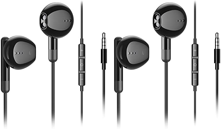 Premium Wired Earbuds with Microphone – Hi-Fi Stereo In-Ear Headphones for Powerful Bass & Crystal Clear Audio – Compatible with i Phone, Android & Most 3.5 mm Devices (Blue) – Ergonomically Designed for Comfort and Enhanced Daily Listening Experience