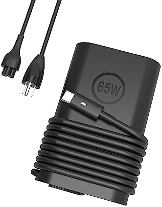 Dell 65 W USB-C Charger for Latitude, XPS & Chromebook – High-Speed Power Adapter for Multiple Models, Enhanced Performance & Compatibility, Ideal for Dell Inspiron 2-in-1 Devices – 12-Month Warranty & 30-Day Money-Back Guarantee