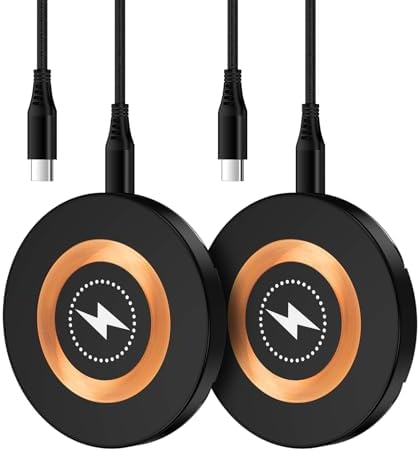 S25 S24 Ultra Magnetic Wireless Charger Pad – Fast 15 W Charging for Samsung Galaxy Z Fold 6, Flip 6/5, S25/S24 Plus, S23/S22/S21/S20/S10 & Google Pixel 9 Pro XL/8 Pro/8 a/7/6 – Compact Dual Pack for Effortless Power Delivery and Enhanced Device Compatibility