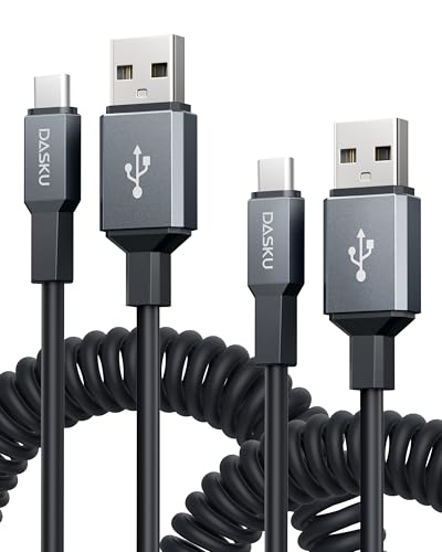 Coiled USB C Cable 3 FT 2 Pack – Fast Charging & Data Transfer for i Phone 16/15, Samsung Galaxy, Google Pixel, Moto, TCL, LG – Tangle-Free Design for Ultimate Portability and Enhanced Compatibility