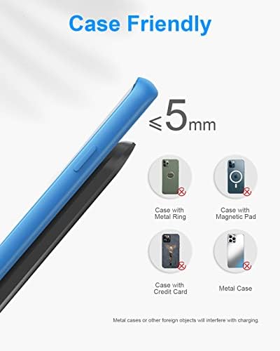 NANAMI Qi-Certified Fast Wireless Charging Stand – Ultimate Compatibility for Samsung Galaxy S25/S24/S23/S22/S21/S20 & i Phone 16/16 Pro/16 Pro Max/15/14/13 – Sleek Design, Rapid Power Delivery, and Adjustable Viewing Angles for a Seamless Charging Experience