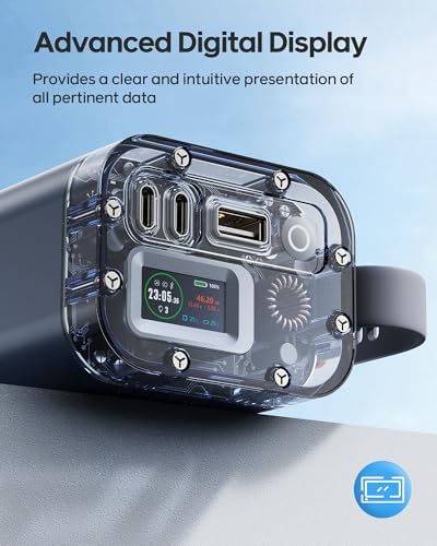 Ultimate 30000 m Ah Portable Power Bank – 65 W USB-C PD Fast Charger with Smart Digital Display for Laptops, Tablets, and Smartphones – Universal Multi-Device Compatibility for Mac Book, Dell XPS, i Pad, Steam Deck, i Phone, and Samsung – Essential Travel Power Solution