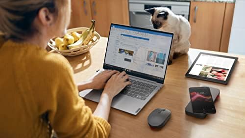 Lenovo Go Multi-Device Wireless Mouse – Versatile Dual Connectivity Bluetooth Optical Mouse with USB-C Rechargeable Battery, Adjustable DPI, Qi Charging, and Ambidextrous Design in Sleek Grey – Perfect for Multitaskers and Professionals