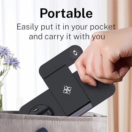 Ultimate 6-in-1 Wireless Charging Dock for i Phone 16/15/14/13, Apple Watch Series, Air Pods Pro – Super-Fast Qi-Certified Charging Station with QC3.0 Adapter for Seamless Device Compatibility and Safety Features – Perfect for Home and Travel Use