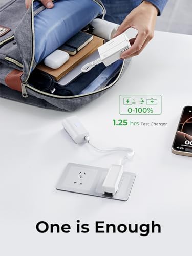 THREEKEY Portable Power Bank 5000 m Ah with 20 W PD Fast Charging – Travel-Friendly Charger for i Phone 16/15, Samsung Galaxy, i Pad Air/Pro & Google Pixel – Includes 30 W Ga N Wall Charger for Enhanced Charging Speed and Compatibility