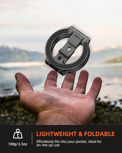 Mag Safe-Compatible Dual Magnetic Phone Holder for i Phone 12-16 Series – Portable Gym Stand with 1/4″ Tripod Mount in Sleek Silver – Ultimate Stability and Accessibility for Active Lifestyles