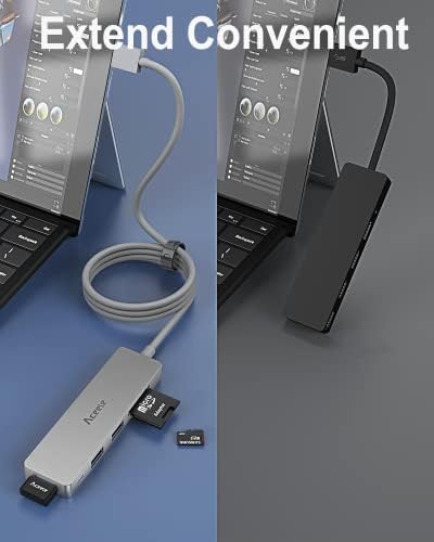 Revolutionize Your Connectivity with the Aceele 10 Gbps USB C Hub Splitter – Ultimate 4-Port Adapter Featuring Dual USB-A 3.2 & USB-C 3.2 for Mac Book Pro, i Mac, i Pad – High-Efficiency 100 W Power Delivery Charging – Seamless Device Integration for Swift File Transfers and Enhanced Productivity