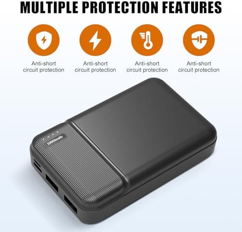 Ultimate 10000 m Ah Heated Vest Battery Pack – Fast Charging 5 V/2 A Power Bank for Electric Jackets, Coats & Hoodies – Lightweight, Portable Solution for Winter Comfort – Enhanced Compatibility with Heating Apparel (Excludes 7.4 V Clothing)