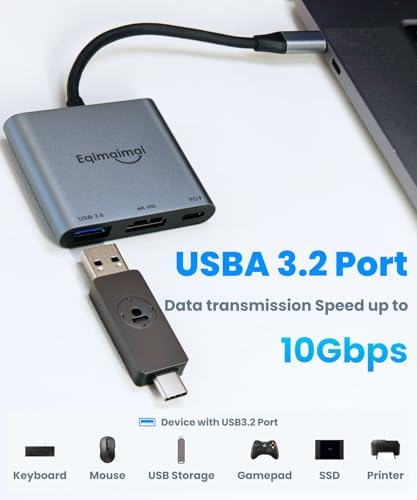 Transform Your Digital Experience with Our Premium USB C to HDMI Multiport Hub – Unleash 4 K@30 Hz Clarity for Mac Book Pro, i Pad Air, i Phone & More! Enjoy Blazing-Fast USB 3.0 Data Transfer Speeds, 100 W Power Delivery for Efficient Charging, and a Sleek, Portable Design Perfect for Gaming, Streaming, and Professional Presentations! Elevate Your Connectivity Game with This Essential Multi-Device Adapter for Effortless Setup and Crystal-Clear Visuals!