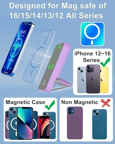 Magnetic 2-in-1 Portable Power Bank and True Wireless Earbuds: 5000 m Ah Mag-Safe Charger for i Phone 16/15/14/13/12 – Ultimate Audio and Charging Solution in Sleek Black Design for On-the-Go Users