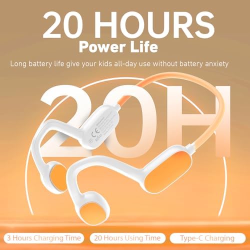 Revolutionary Bluetooth 5.2 Kids Headphones – Safe 85 d B Volume Limiting with Open Ear Design, IPX5 Waterproof for All Adventures, 20 Hours Playtime, Superior Stereo Sound with Built-in Mic – Perfect for School & Playtime in Chic Pink