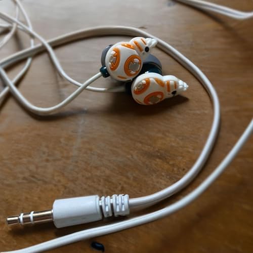 Jazwares Disney BB-8 Earbuds – Premium In-Ear Headphones for Star Wars Fans | Enhanced Compatibility, Superior Sound Quality & Unique Design for Ultimate Listening Experience