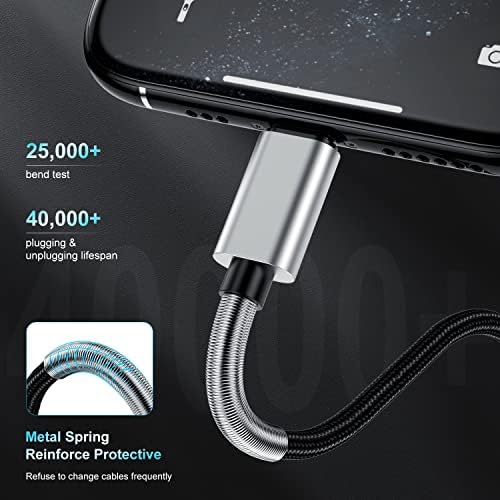 10-Foot Apple MFi Certified USB C to Lightning Charging Cable – Dual Pack High-Speed i Phone Charger for 14/13/12 Series and i Pad – Durable Long Charging Cord for Ultimate Convenience and Flexibility