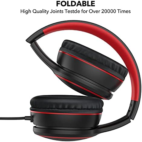 RORSOU R10 Over-Ear Headphones – Lightweight Hi-Fi Stereo Sound with Integrated Microphone for Crisp Bass and Clarity, 1.5 M Tangle-Free Cable, Perfect for Smartphones, Tablets, and PCs – Ultimate Comfort and Portable Design for Music Lovers on the Move