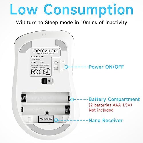 Upgrade Your Workflow with the Memzuoix 2.4 G Wireless Mouse – Ergonomic and Portable 1400 DPI USB Mouse for Laptop, PC & Desktop | 5 Customizable Buttons for Ultimate Control | Ideal for Professionals and Casual Users Alike