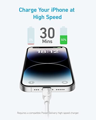 Anker 6 FT USB C to Lightning Cable Duo – MFi Certified High-Speed Charging Solution for i Phone 14 Series and More – Durable & Flexible Dual Pack for Ultimate Convenience and Connectivity