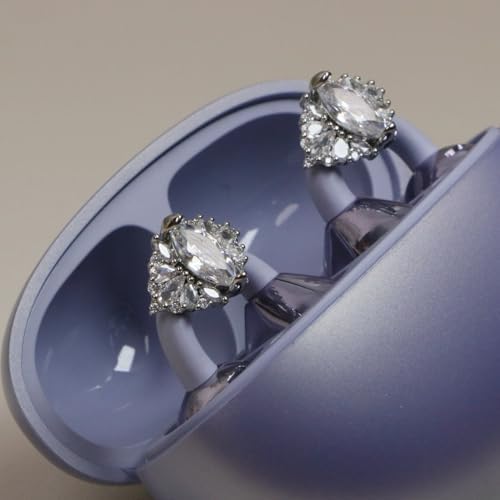 Elevate Your Earbuds with a Chic Silver Rhinestone Bow Clip-On Accessory – Customizable DIY Earbud Decor for Fashion-Forward Audio Enthusiasts – Perfect for Daily Use & Special Events