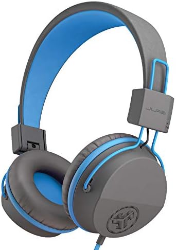 Experience Superior Sound with JLab JBuddies Studio On-Ear Kids Headphones – Safe Volume Limiter, Adjustable & Folding Design, Noise Isolation, Built-in Mic for Toddler Audio Enjoyment (Graphite/Blue) – Perfect for Home, School, and Travel