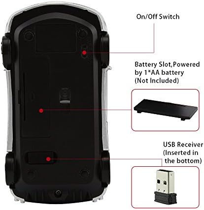 Rev Up Your Productivity with the CHUYI Sports Car Shaped Wireless Mouse – 1600 DPI, Cordless Optical Design for Effortless Use at Home, School, or Office, Perfect Gift for Tech Enthusiasts (Vibrant Blue)