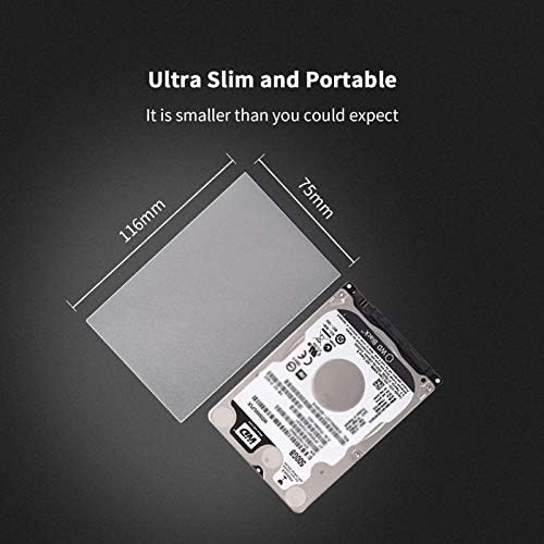 SSK Premium Aluminum 2.5″ Hard Drive Enclosure – USB C 3.1 Gen 2 Adapter for 2.5″ SATA III SSD & HDD with UASP Support – Ideal for WD, Seagate, PS4 & Xbox – Enhanced Speed & Durability for Seamless Data Access