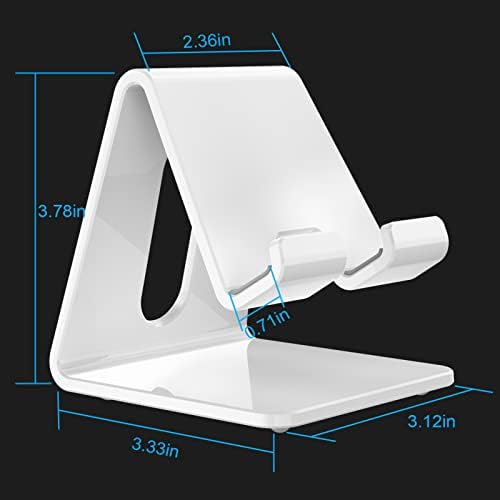 Crpich Acrylic Cell Phone Stand, Portable Phone Holder, Clear Phone Stand for Desk, Compatible with Phone16 15 14 13 12 Pro Max 11 Xr Plus SE, Switch, Android Smartphone, Pad, Desk Accessories, 2 Pack – Enhanced Compatibility and Speed