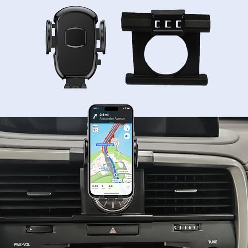 Lexus RX 350 & 450 h Smartphone Holder Mount (2016-2021) – 360° Rotating, Thick Case Compatible Car Phone Stand for Enhanced Safety and Convenience – Perfect Fit for i Phone & Android Devices