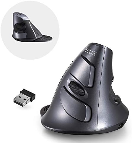 Elevate Your Comfort: De LUX Wired Vertical Ergonomic Mouse for Medium Hands – 6 Programmable Buttons, 4200 DPI Precision, and Removable Palm Rest to Alleviate Wrist Pain and Carpal Tunnel Symptoms – Ideal for Enhanced Productivity and Seamless Compatibility Across Operating Systems