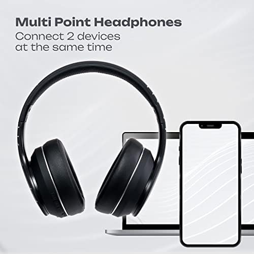 Discover the Ultimate Wireless Over-Ear Bluetooth Headphones with 50-Hour Playtime – Immerse Yourself in Hi-Fi Sound and Rich Deep Bass, Perfect for On-the-Go Music Lovers, Lightweight and Foldable for Easy Travel, Seamless Compatibility with Smartphones and PCs