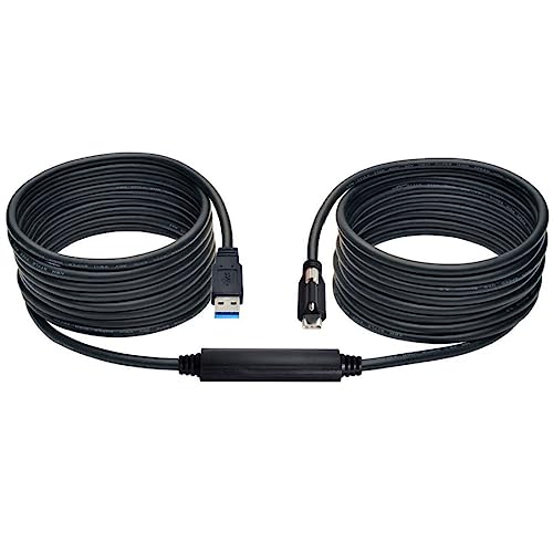 High-Speed 8 M USB 3.0 to USB C Locking Connector Data Cable for Industrial Cameras – Enhanced Signal Integrity with Repeater Chipset for Reliable Connectivity and Optimal Performance