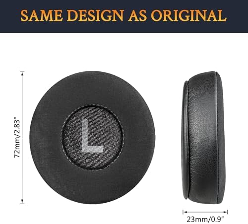 SOULWIT Premium Cooling Gel Earpads for Jabra Move/Elite 25 h Wireless Headphones – Advanced Noise Isolation Foam with Breathable Ice Silk Fabric for Ultimate Comfort and Superior Sound Quality – Elegant Black Gold Aesthetic Upgrade
