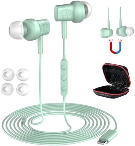 Elevate Your Sound Experience with COOYA Hi-Fi USB C Earbuds – Premium Wired Headphones Featuring Built-In Mic for Clear Communication and Audio Brilliance | Seamless Compatibility with Samsung Galaxy A16, S25 Ultra, A36, S24, S23 and Google Pixel 9, 8, 7 | Innovative Magnetic Type-C Connector for Effortless Use with i Phone 16 Pro Max, i Pad 10, 11, Air M2 & More | Ergonomically Designed In-Ear Fit for Ultimate Comfort and Immersive Sound | The Perfect Choice for Audiophiles and Professionals On-the-Go. Enjoy Rich Hi-Fi Stereo Sound, Effortless Hands-Free Calling, and a Lightweight Construction for Prolonged Use; Ideal for Daily Commutes, Business Calls, or Relaxation at Home. Engineered for Longevity with Premium Materials, These Earbuds Deliver Reliable Performance. Transform Your Audio Journey Today!