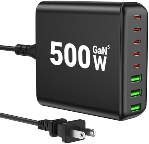 Ultra-Fast 500 W USB C Charging Station – 8-Port PD 120 W Adapter for Mac Book, i Pad, DELL, i Phone 16/15/14/13/Pro Max & Galaxy – All-in-One Travel-Friendly Power Solution for Multiple Devices Ultra-Fast 500 W USB C Charging Station – 8-Port PD 120 W Adapter for Mac Book, i Pad, DELL, i Phone 16/15/14/13/Pro Max & Galaxy – All-in-One Travel-Friendly Power Solution for Multiple Devices