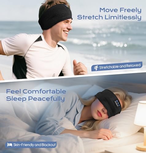 Revolutionary Bluetooth 5.4 Sleep Headphones Headband – Ultra-Thin Wireless Earphones for Uninterrupted Comfort During Sleep, Yoga, Running, and Jogging – Ideal Gift for Active Lifestyles and Relaxation Seekers
