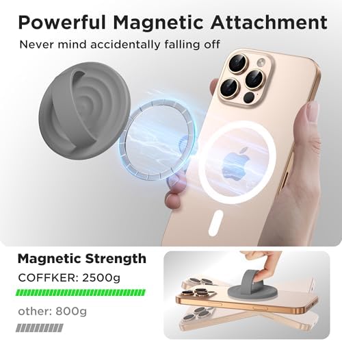 Revolutionary Magnetic Phone Ring Grip Holder – Ergonomic Silicone Finger Loop for i Phone Pro Max/Plus, 12/13/14/15/16 Series – Compatible with Mag Safe – Oat Color Enhances Aesthetics and Comfort – 360-Degree Rotation for Effortless Use – Secure Your Device with Style and Stability – Essential Smartphone Accessory for Unmatched Usability and Convenience
