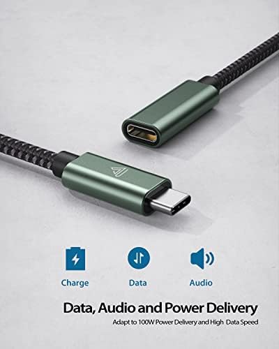 High-Speed USB C Extension Cable (20 Gbps Data Transfer, 240 W Fast Charging, 3.3 Ft) – USB 3.2 Type C Male to Female Adapter for i Phone 16, Pixel, PSVR2, Mac Book Air/Pro, and Dell XPS – Optimal Versatility & Enhanced Performance in a Sleek Red Design