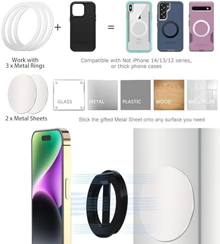 Ultimate Dual Magnetic Phone Holder for Car & Gym – Advanced Mag-Safe Compatible Mount with Superior Magnet Technology for i Phone 15, 14, 13, & 12 Pro Max – Achieve Unmatched Stability and 360-Degree Accessibility for On-the-Go Convenience