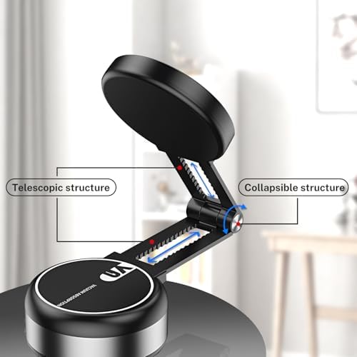 Versatile Electric Suction Cup Phone Mount – Foldable Magnetic Holder for i Phone 16/15/14/13/12 – Hands-Free Convenience for Car, Shower, and Smooth Surfaces – 360-Degree Rotation and Enhanced Stability for Effortless Access