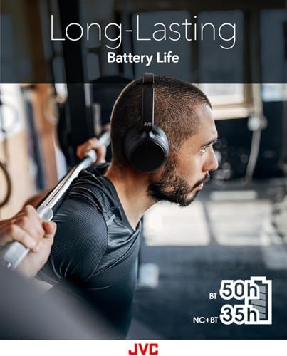 Elevate Your Audio Experience with JVC HA-S75 N Over-Ear Wireless Headphones – Advanced Active Noise Cancelling, Bluetooth 5.3 Connectivity, and Three Customizable Audio Profiles for Ultimate Comfort and Sound Quality – Perfect for Long Journeys, Remote Work, and Immersive Listening with Luxurious Cushions and 35-Hour Battery Life – Lightweight, Foldable Design for Effortless Portability and Unmatched Versatility