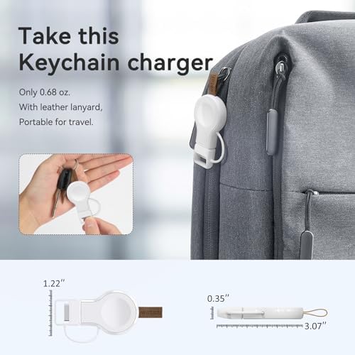 Portable Magnetic Wireless Charger for Apple Watch – Fast Charging i Watch Accessory for Ultra, Series 1-9, and SE – Travel-Friendly Cordless Design for Ultimate Convenience and Durability
