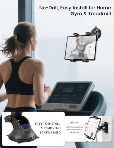 OHLPRO 360° Adjustable Tablet Holder for Car – Versatile Suction Cup Mount for 7″-13″ i Pad and Tablets – Sturdy Arm Clip for Optimal Viewing – Enhanced Compatibility for Windshield & Truck Vent Use – Perfect for Navigation & Entertainment During Road Trips – Durable and Easy to Clean Design