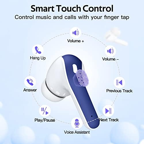 TAGRY True Wireless Bluetooth Earbuds – 60 Hours Playback with LED Battery Display, IPX5 Waterproof, Wireless Charging Case – Perfect for Sports, TV, Smartphones, and Laptops – Superior Sound Quality and Comfort for Active Lifestyles