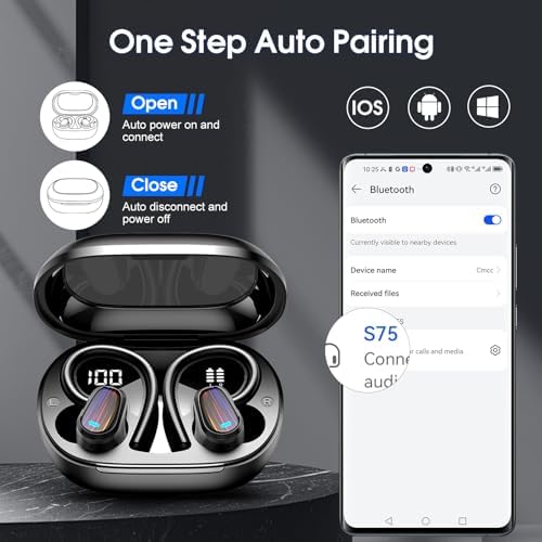 Experience the Future of Sound with OYIB Bluetooth 5.4 Wireless Earbuds – Immersive Deep Bass Sport Headphones with IP7 Waterproof Durability, 50-Hour Playtime, and Advanced ENC Microphone for Superior Call Clarity – Perfectly Crafted for Fitness Enthusiasts and Active Lifestyles in Elegant Cream White