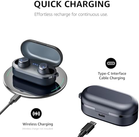 TOZO T10 Wireless Earbuds with Bluetooth 5.3 – Customizable EQ for Personalized Sound, Ergonomic Fit for Ultimate Comfort, 55 Hours Playtime, IPX8 Waterproof Rating, Wireless Charging Case – 2025 Enhanced Audio Experience for Active Lifestyles