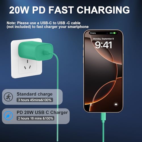Experience Rapid Power Revitalization with the 20 W USB-C Fast Charger for i Phone 15 Pro Max – Complete with 6.6 FT Robust Cable for Ultimate Flexibility and Compatibility with i Pad Pro – Your Ideal On-the-Go Charging Solution with Enhanced Safety Features and Efficient Energy Delivery.